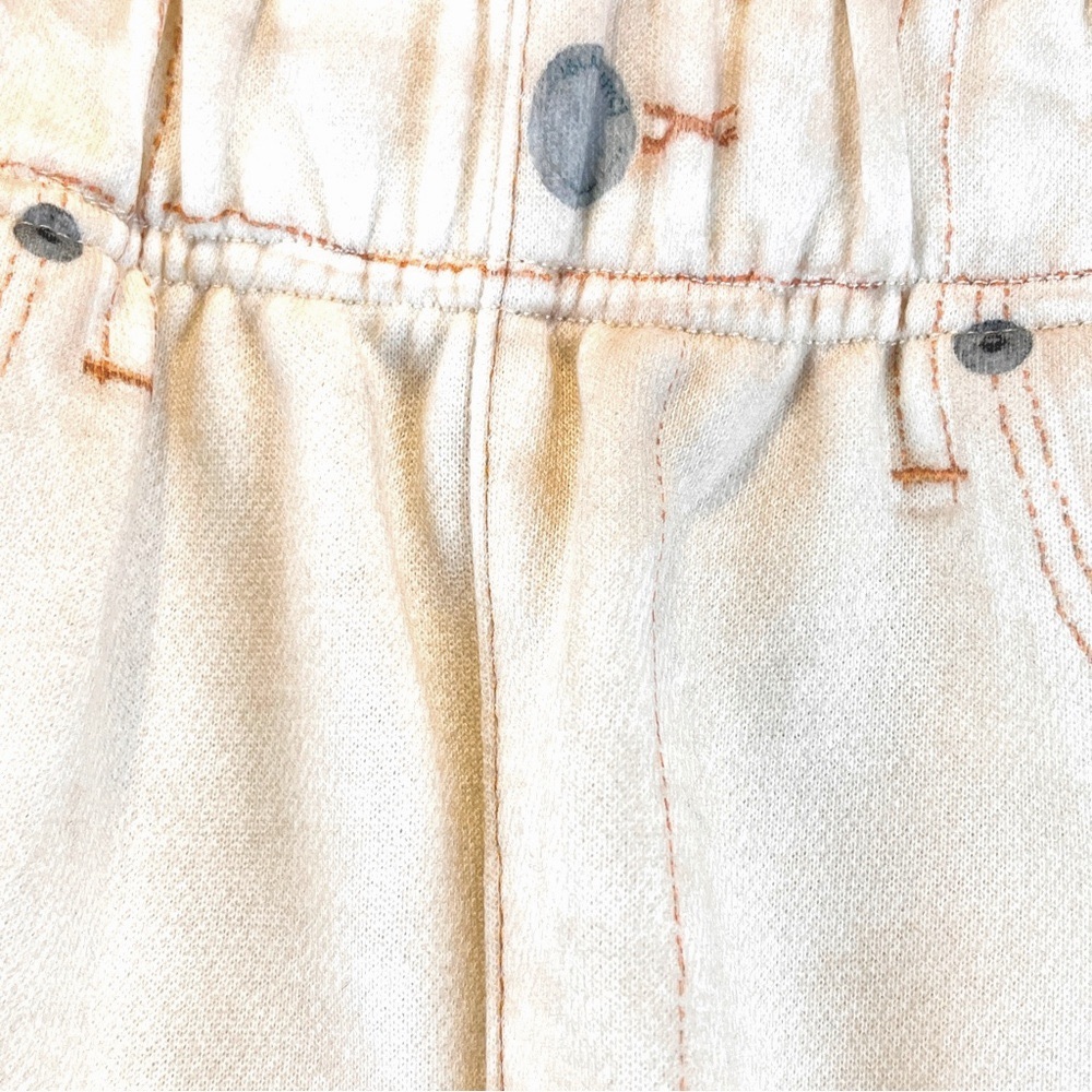 NWOT Blank NYC Printed Faux Denim French Terry Shorts Real Pockets Pull-on XS - Picture 4 of 8
